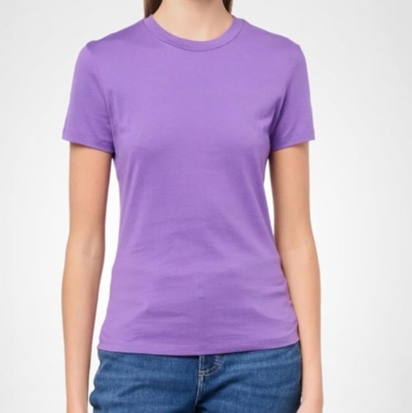 Theory Tiny Tee 2 Apex Tee In Bright Peony - Picture 2 of 8